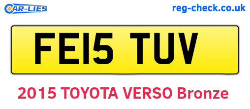 FE15TUV are the vehicle registration plates.