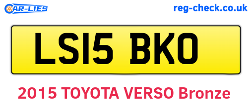 LS15BKO are the vehicle registration plates.