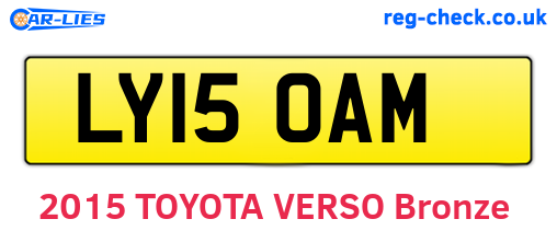 LY15OAM are the vehicle registration plates.