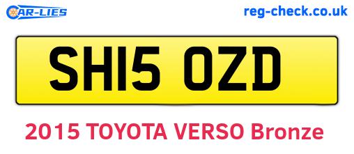SH15OZD are the vehicle registration plates.