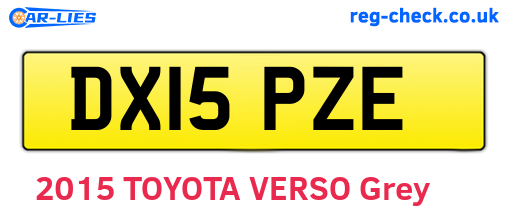 DX15PZE are the vehicle registration plates.