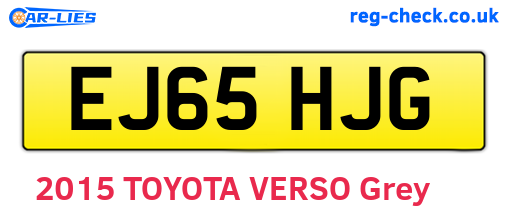 EJ65HJG are the vehicle registration plates.