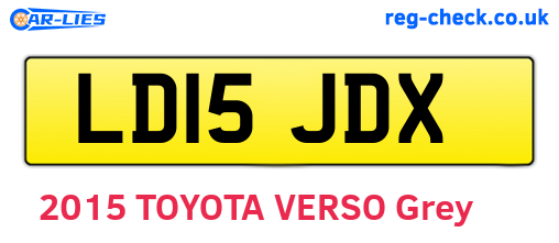 LD15JDX are the vehicle registration plates.