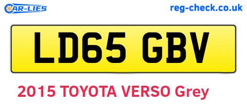 LD65GBV are the vehicle registration plates.