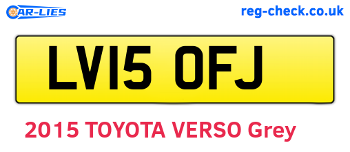 LV15OFJ are the vehicle registration plates.