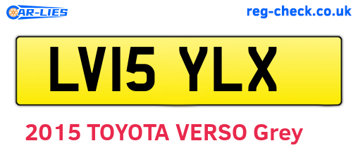 LV15YLX are the vehicle registration plates.