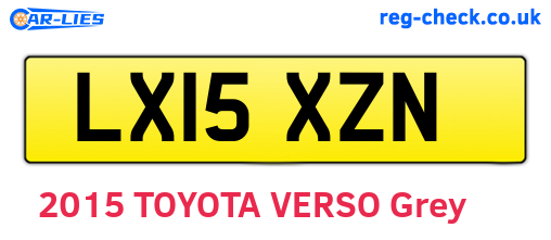 LX15XZN are the vehicle registration plates.