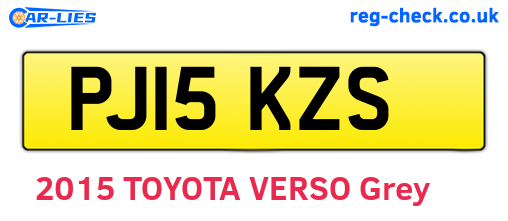 PJ15KZS are the vehicle registration plates.