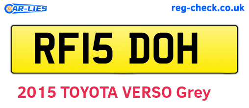 RF15DOH are the vehicle registration plates.