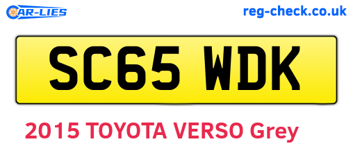 SC65WDK are the vehicle registration plates.