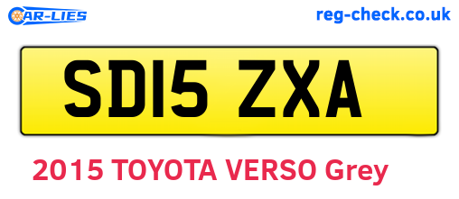 SD15ZXA are the vehicle registration plates.