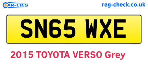 SN65WXE are the vehicle registration plates.