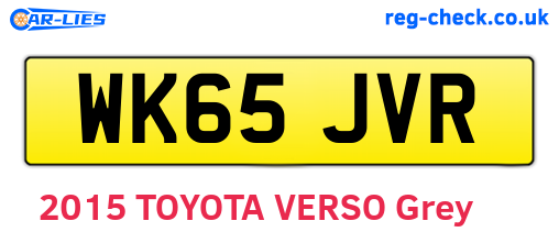 WK65JVR are the vehicle registration plates.