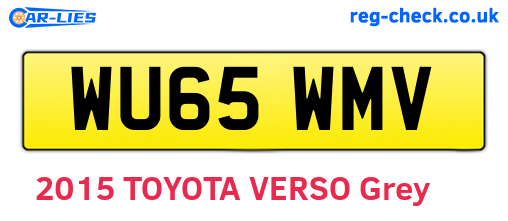 WU65WMV are the vehicle registration plates.