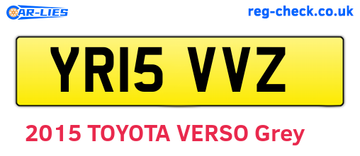 YR15VVZ are the vehicle registration plates.