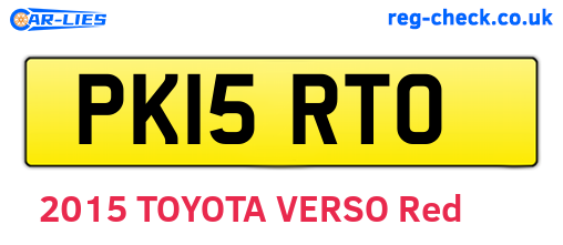 PK15RTO are the vehicle registration plates.