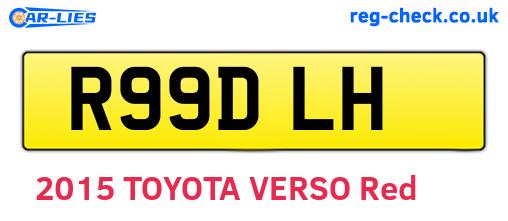 R99DLH are the vehicle registration plates.
