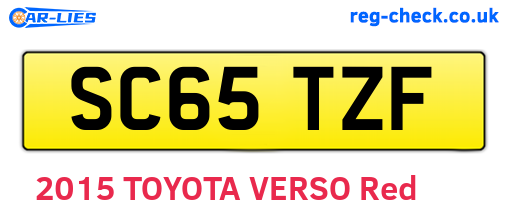 SC65TZF are the vehicle registration plates.