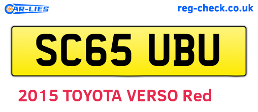 SC65UBU are the vehicle registration plates.