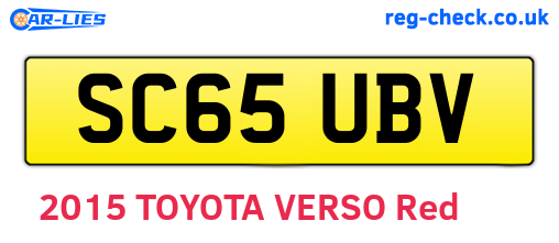 SC65UBV are the vehicle registration plates.