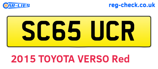 SC65UCR are the vehicle registration plates.