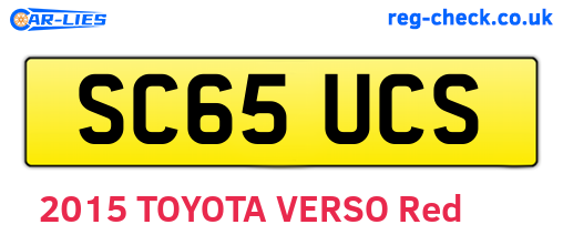 SC65UCS are the vehicle registration plates.