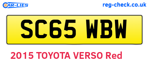 SC65WBW are the vehicle registration plates.