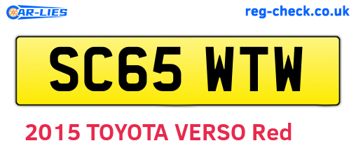 SC65WTW are the vehicle registration plates.
