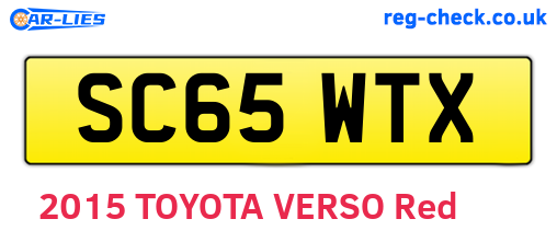 SC65WTX are the vehicle registration plates.