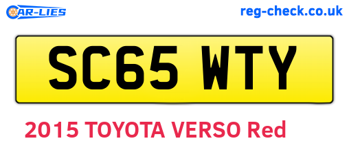SC65WTY are the vehicle registration plates.