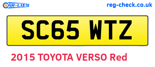 SC65WTZ are the vehicle registration plates.