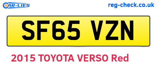 SF65VZN are the vehicle registration plates.