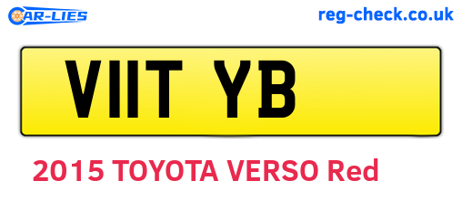 V11TYB are the vehicle registration plates.