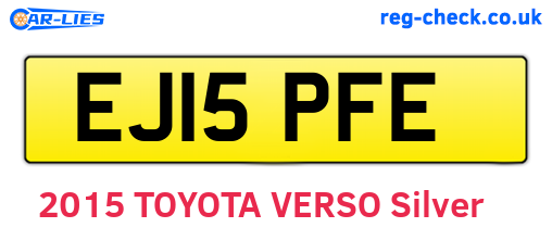 EJ15PFE are the vehicle registration plates.