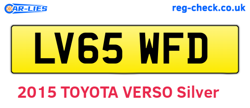 LV65WFD are the vehicle registration plates.