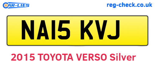 NA15KVJ are the vehicle registration plates.