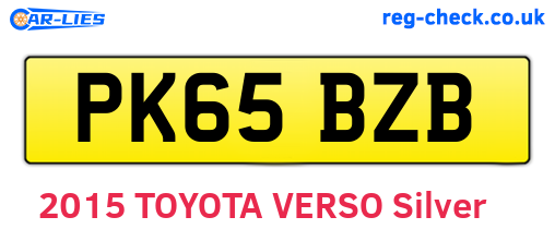 PK65BZB are the vehicle registration plates.