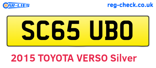 SC65UBO are the vehicle registration plates.
