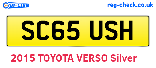 SC65USH are the vehicle registration plates.