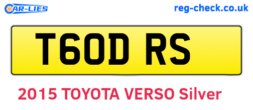 T60DRS are the vehicle registration plates.