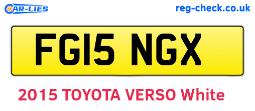 FG15NGX are the vehicle registration plates.