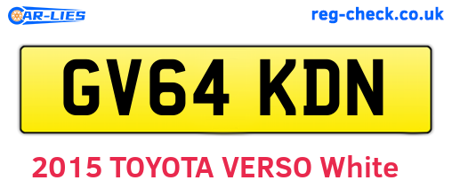 GV64KDN are the vehicle registration plates.