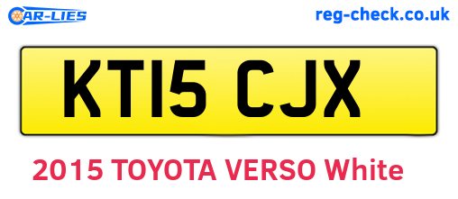 KT15CJX are the vehicle registration plates.