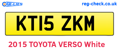 KT15ZKM are the vehicle registration plates.