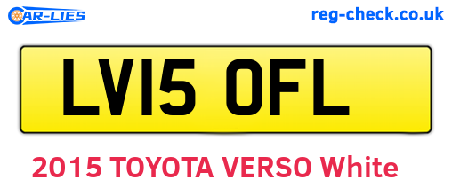 LV15OFL are the vehicle registration plates.