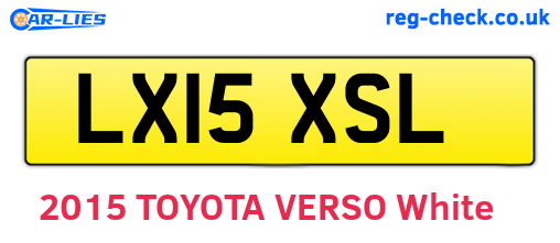 LX15XSL are the vehicle registration plates.