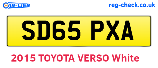 SD65PXA are the vehicle registration plates.