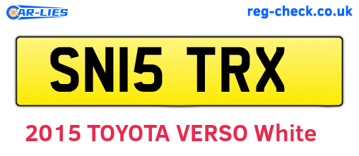 SN15TRX are the vehicle registration plates.