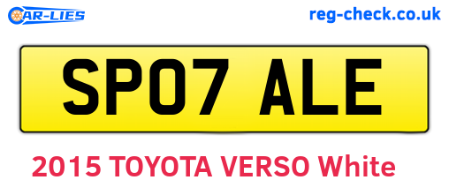 SP07ALE are the vehicle registration plates.