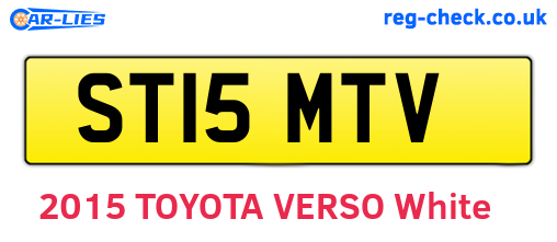 ST15MTV are the vehicle registration plates.